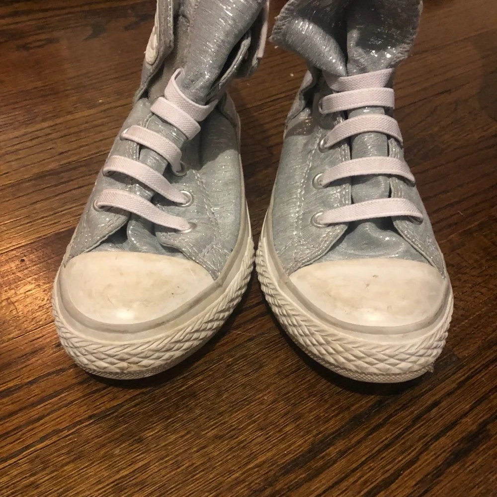 Silver 13 chuck taylor converse high tops